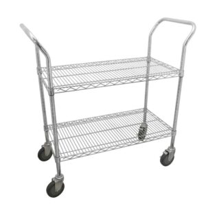 24″ x 18″ utility wire cart, 2 shelves