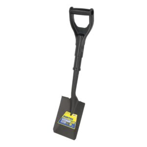 Pala cajuelera con mango de plástico con puño plástico "D", cuadrada
