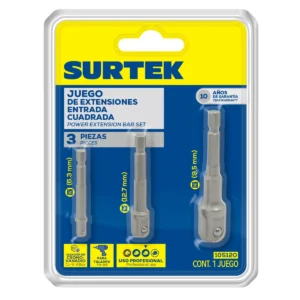 Juego de adaptadores para dados, varios cuadros, 3 piezas en blíster