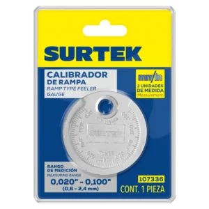 Calibrador tipo rampa para bujía 0.020" a 0.10"