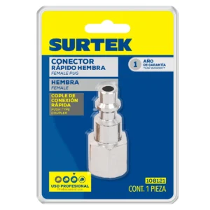 Conector de zinc de conexión rápida 1/4" NPT, hembra