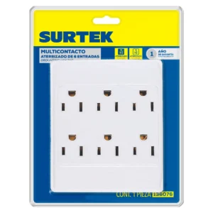 Multicontacto aterrizado 6 entradas