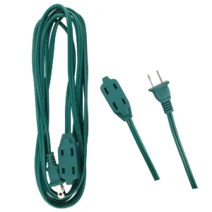 Extensión eléctrica doméstica color verde, 3 m