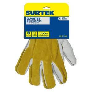 Guantes de piel de borrego y carnaza en dorso unitalla