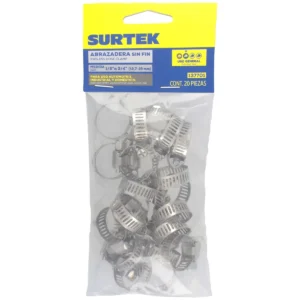 Abrazadera mini sin fin de acero inoxidable de 1/2" a 3/4"