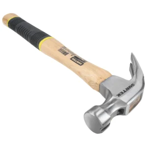 Martillo de uña curva pulido con mango de madera 11-7/32", 20 oz