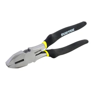 Pinza para electricista con mango rubber grip de 9" corte lateral nariz cuadrada
