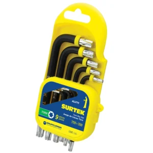 Torx L-type hexagonal key set, 9 piece in rack