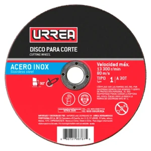 Disco abrasivo tipo 1 para acero inoxidable, 13 300 RPM, 4-1/2" x 3/64",13,300 RPM