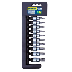Juego de dados punta torx cuadro de 3/8", 10 piezas