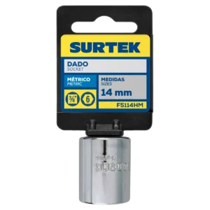 Dado cuadro de 3/8", 6 puntas, métrico, 14 mm