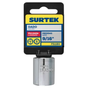 Dado cuadro de 3/8", 6 puntas, en pulgadas, 9/16"