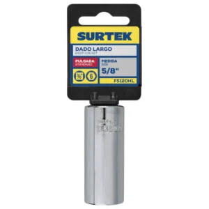 Dado largo cuadro de 3/8", 6 puntas, en pulgadas, 5/8"