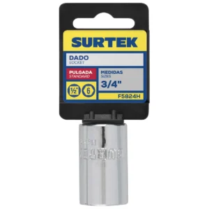 Dado en pulgadas cuadro de 1/2", 6 puntas, 3/4"