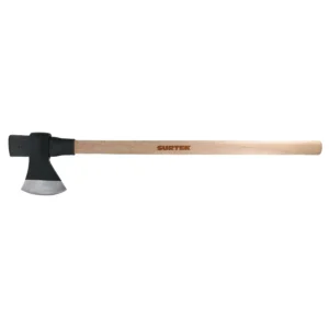 Hacha de labor entera con cabeza forjada en acero con mango de madera 36", 3 lb