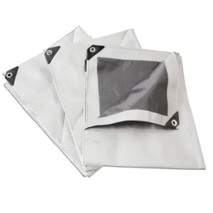Lona de polietileno reforzada color blanco, 3 x 3 m