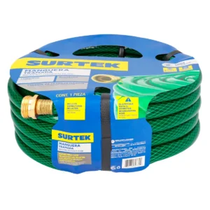 Manguera para jardín tramada con conector metálico 1/2", 15 m