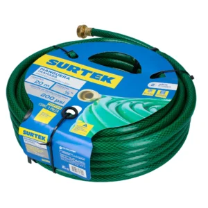Manguera para jardín tramada con conector metálico 1/2", 20 m