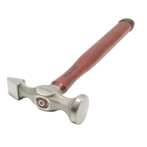 Martillo laminero plana-cruzada con mango de madera de 13", 11 oz