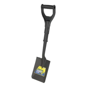 Pala cajuelera con mango de plástico con puño plástico "D", cuadrada