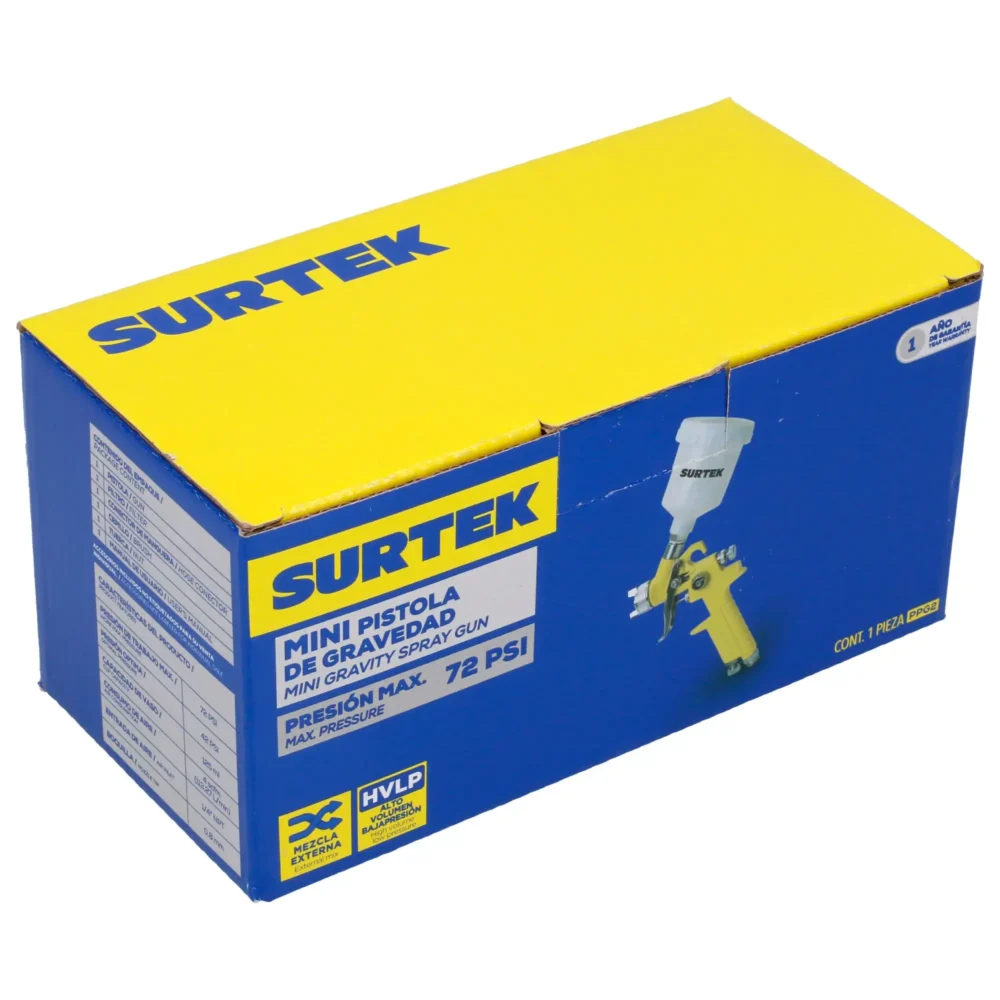 Pistola para pintar terminados baja presion, capacidad 125 ml, 50 PSI - Imagen 2