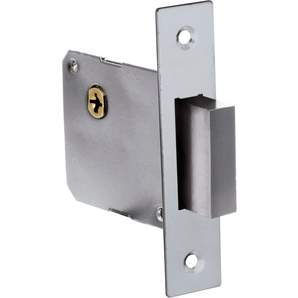 Cerrojo para embutir auxiliar, función doble, níquel satinado, llave tetra, en caja