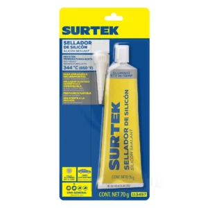 Silicón para alta temperatura, color aluminio en tubo, 85 gr