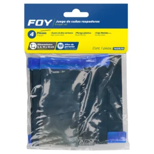 Juego de cuñas para raspar con mango plástico, 4 piezas