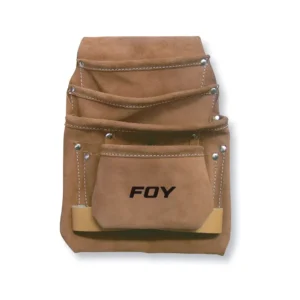 Portaherramientas de carnaza con cinturón, 4 bolsillos