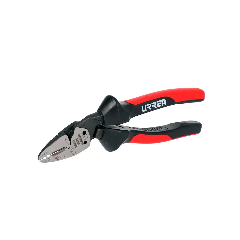 Pinza para electricista con mango bimaterial ergonómica alta palanca corte diagonal de 7"