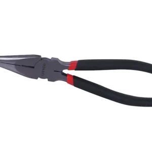 Pinza para electricista con mango rubber grip punta conica corte lateral de 8-9/16"