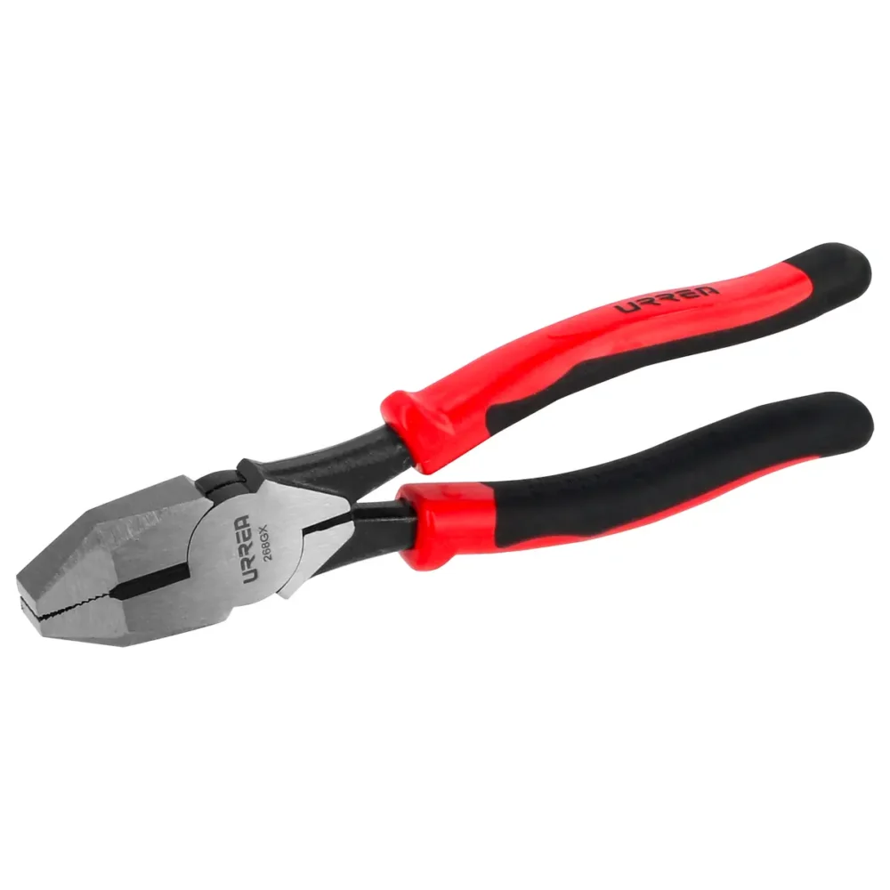 Pinza para electricista con mango bimaterial corte lateral alta palanca de 8-21/32"