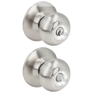 Pomo cilíndrico ovalado para constructora función recámara, acero inoxidable, llave std, c