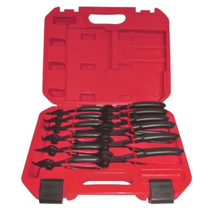 Juego de pinzas para anillos de retención, 12 piezas