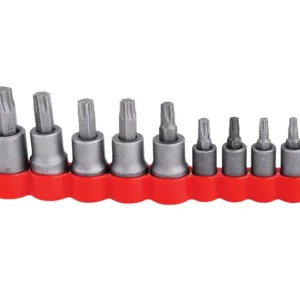 Juego de dados con punta torx cuadro de 1/4", 3/8" y 1/2", 12 piezas