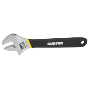 Llave ajustable cromada con mango Rubber grip de plastisol 10"