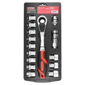 Juego de dados y accesorios cuadro de 1/2" Go-Through combinado, 15 piezas