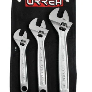 Juego de llaves ajustables cromadas, 3 piezas en estuche