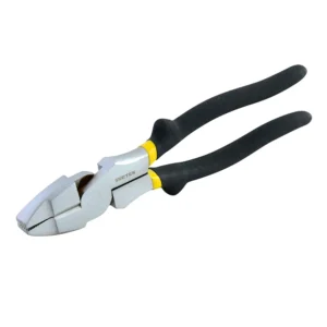 Pinza para electricista con mango rubber grip corte lateral reforzada de 9"