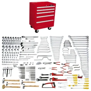 Juego maestro industrial en pulgadas 270 piezas, con gabinete EX27M5