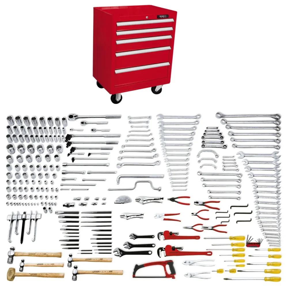 Juego maestro industrial en pulgadas 270 piezas, con gabinete EX27M5