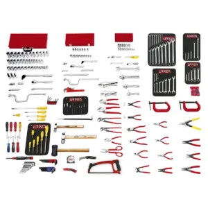 Juego intermedio industrial en pulgadas 214 piezas, sin gabinete