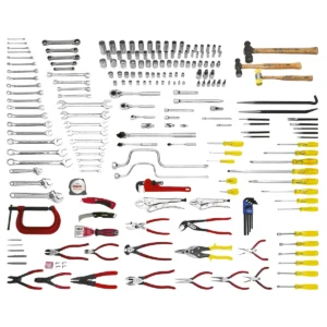 Juego intermedio industrial métrico 201 piezas, sin gabinete