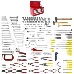 Juego intermedio industrial métrico 202 piezas, sin gabinete