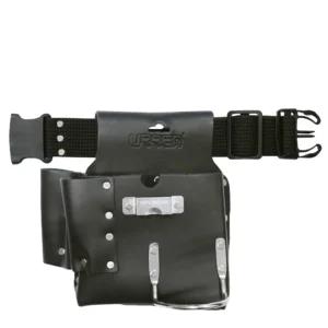 Portaherramientas de piel tipo vaqueta, 6 bolsillos