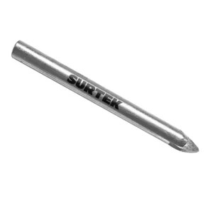 Broca para vidrios y azulejos de acero con cabeza de carburo de tungsteno 3/16"