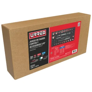 Juego de dados cortos y accesorios cuadro de 3/8" combinados 34 piezas, CH104-C