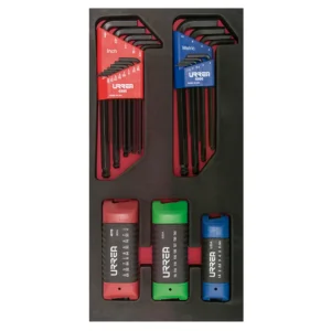 Juego de llaves hexagonales tipo navaja en pulgadas, métricas y torx 46 piezas, CH120-C