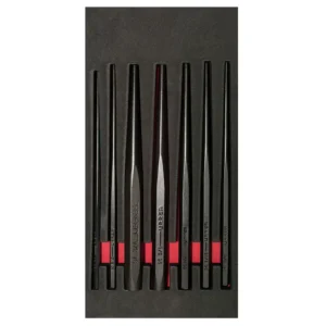 Juego de punzones guía botador largo 7 piezas, CH124-C