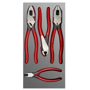 Juego de pinzas para electricista 4 piezas, charola CH126L-C